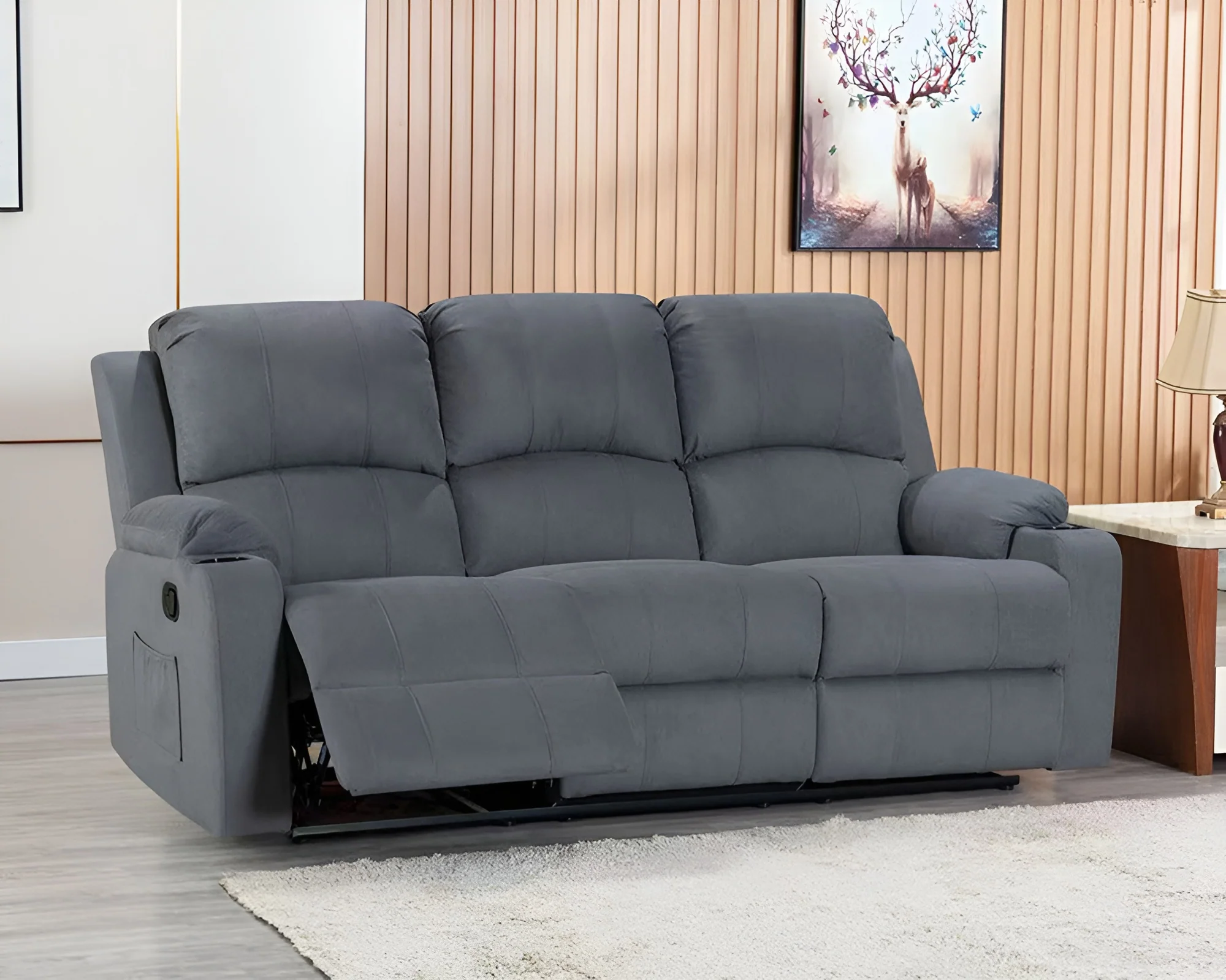 Recliner Sofa Set 3 Piece NovaCloud Chenille - Image 10