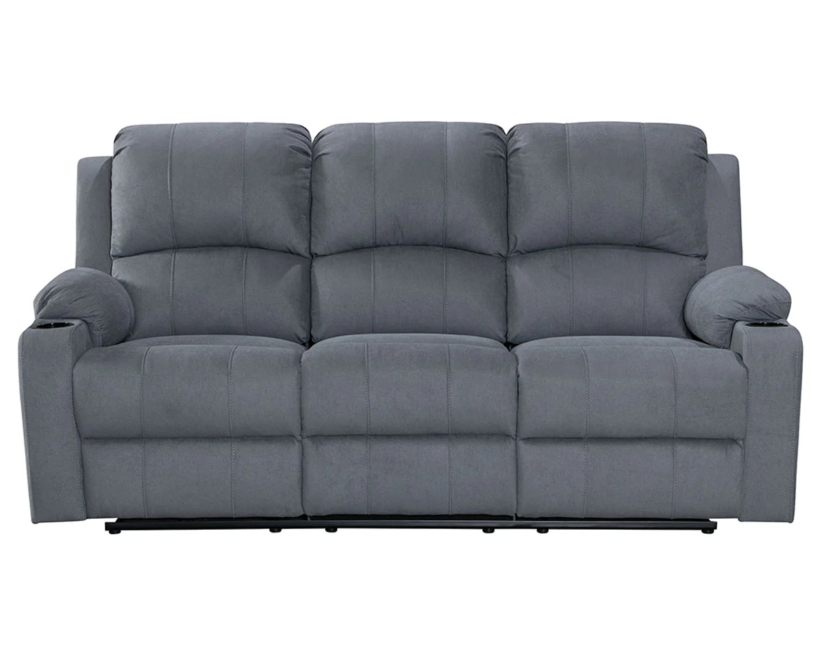 NovaCloud Fabric 3 Seater Recliner Sofa - Image 6