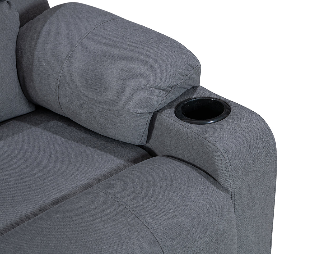 NovaCloud Fabric 3 Seater Recliner Sofa - Image 7