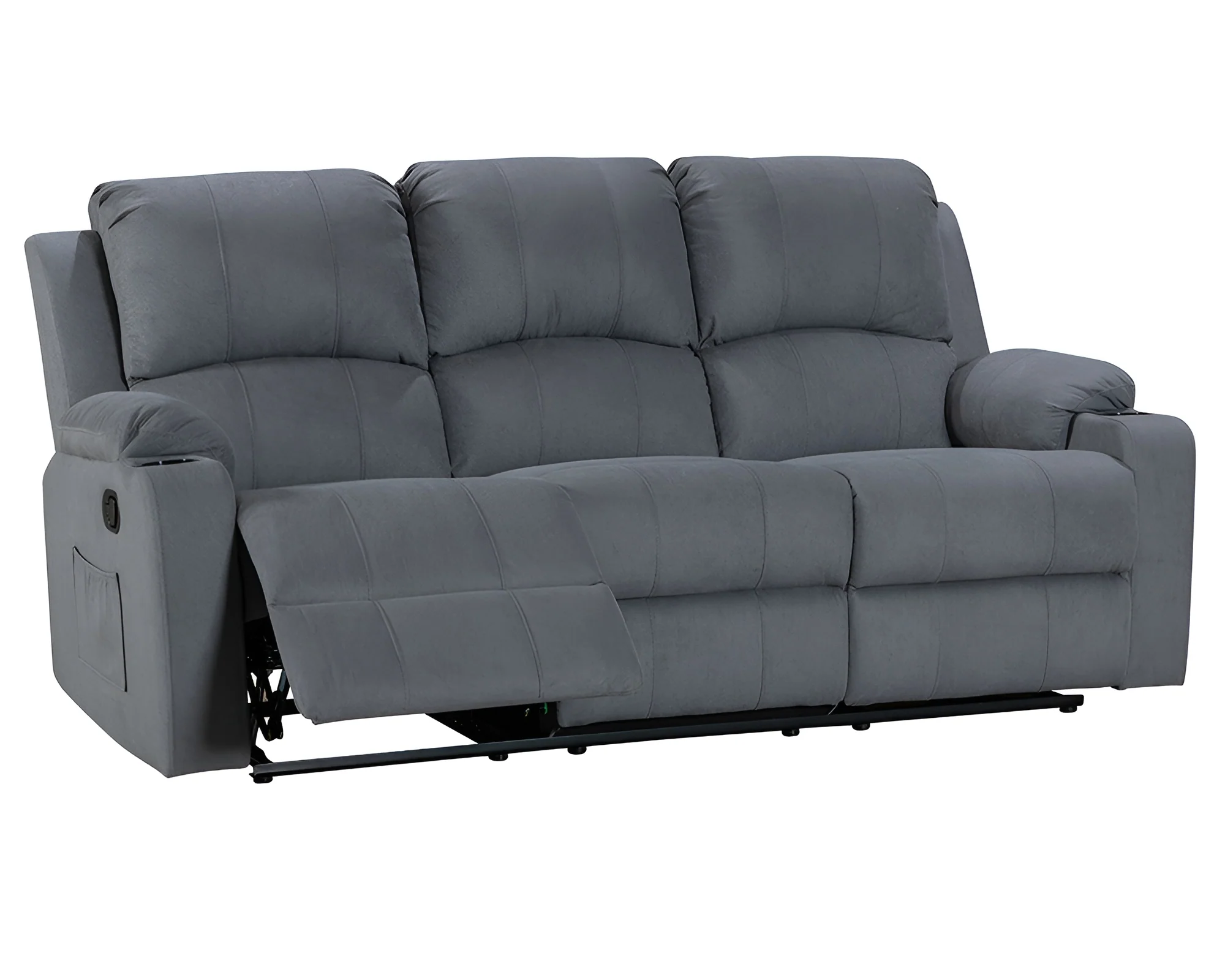 NovaCloud Fabric 3 Seater Recliner Sofa - Image 8