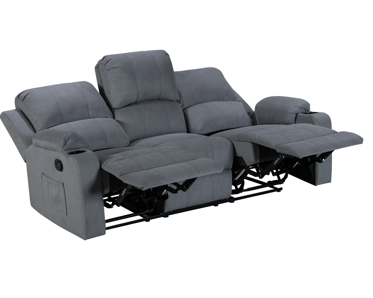 NovaCloud Fabric 3 Seater Recliner Sofa - Image 9