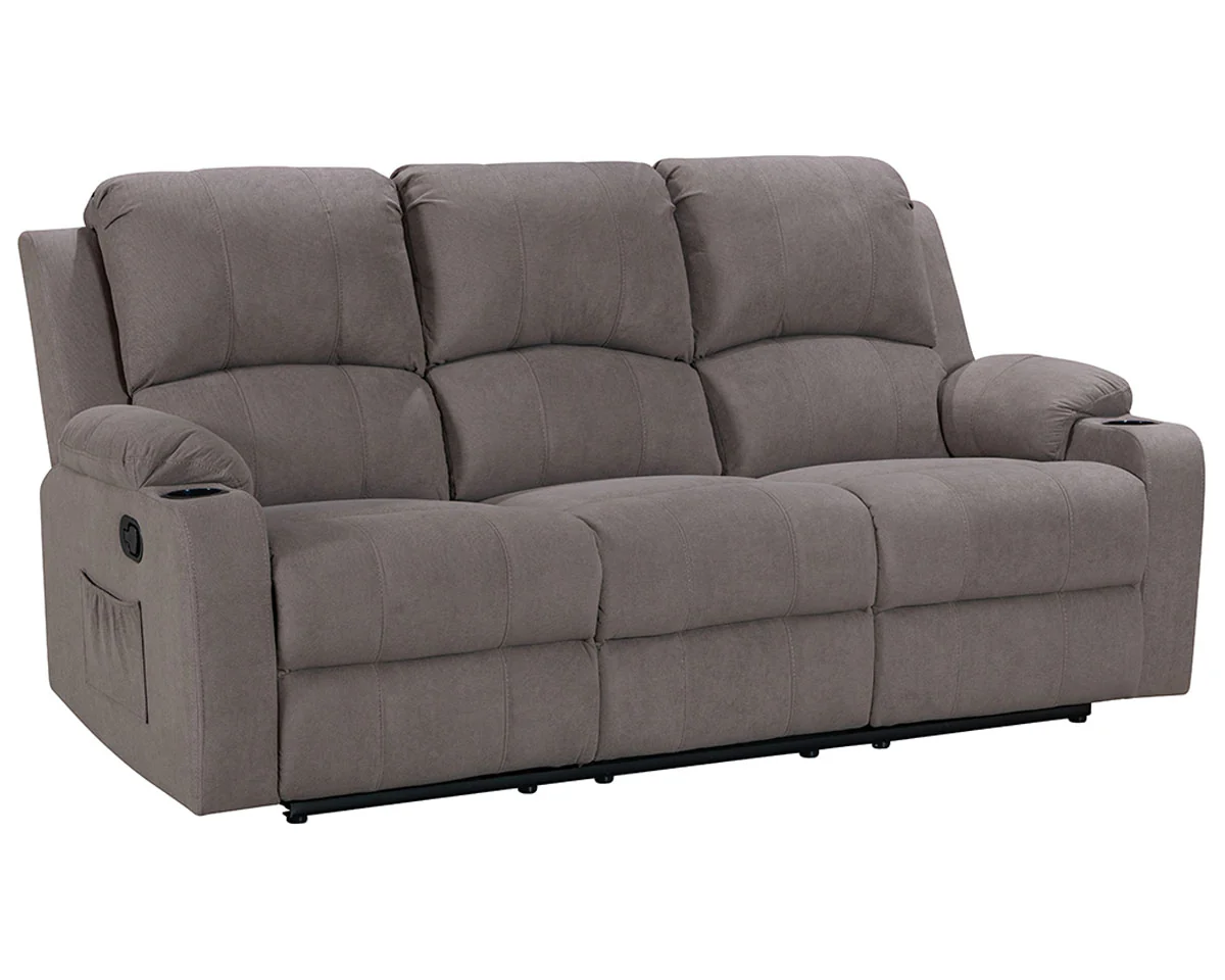 NovaCloud Fabric 3 Seater Recliner Sofa - Image 2