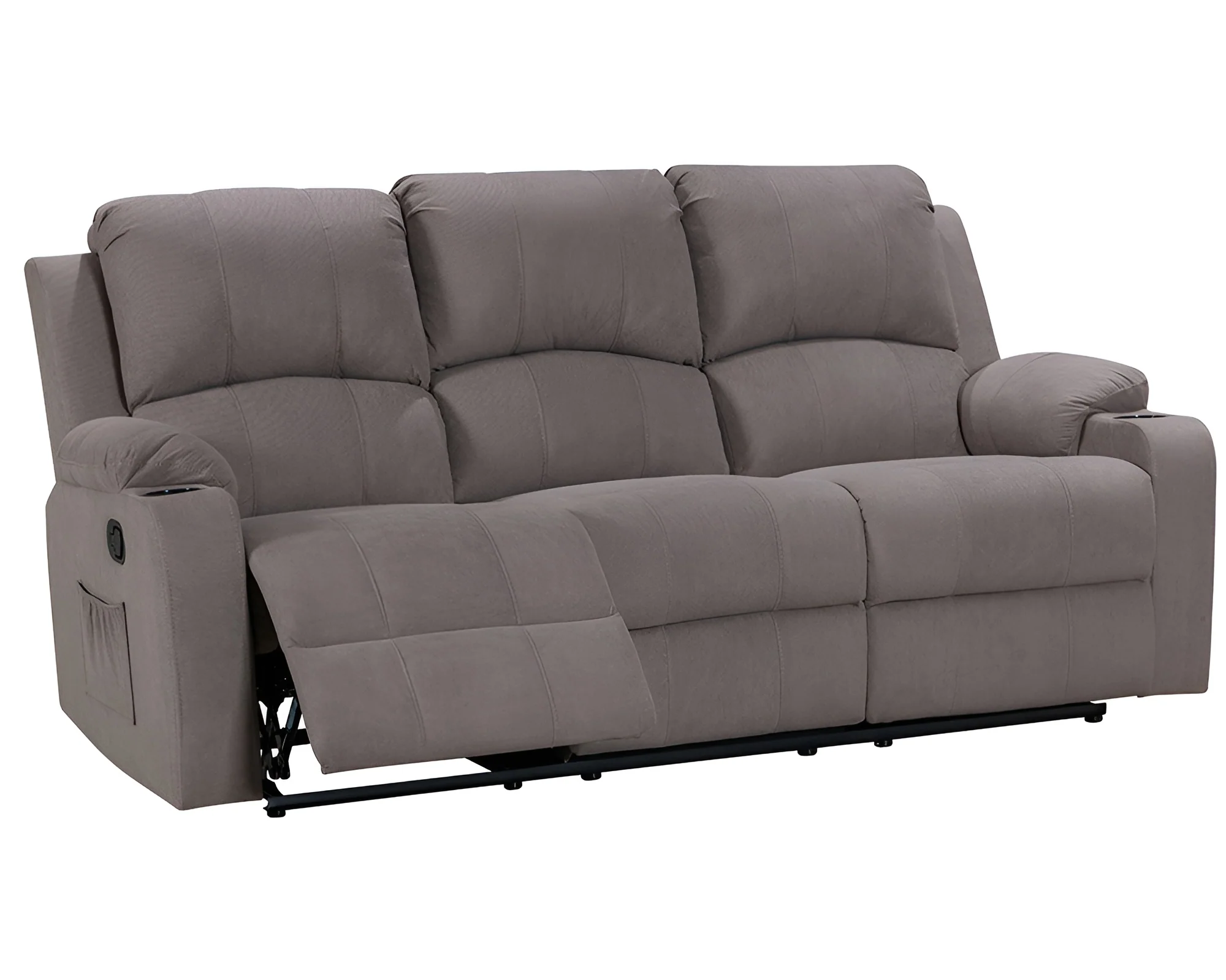 NovaCloud Fabric 3 Seater Recliner Sofa - Image 5