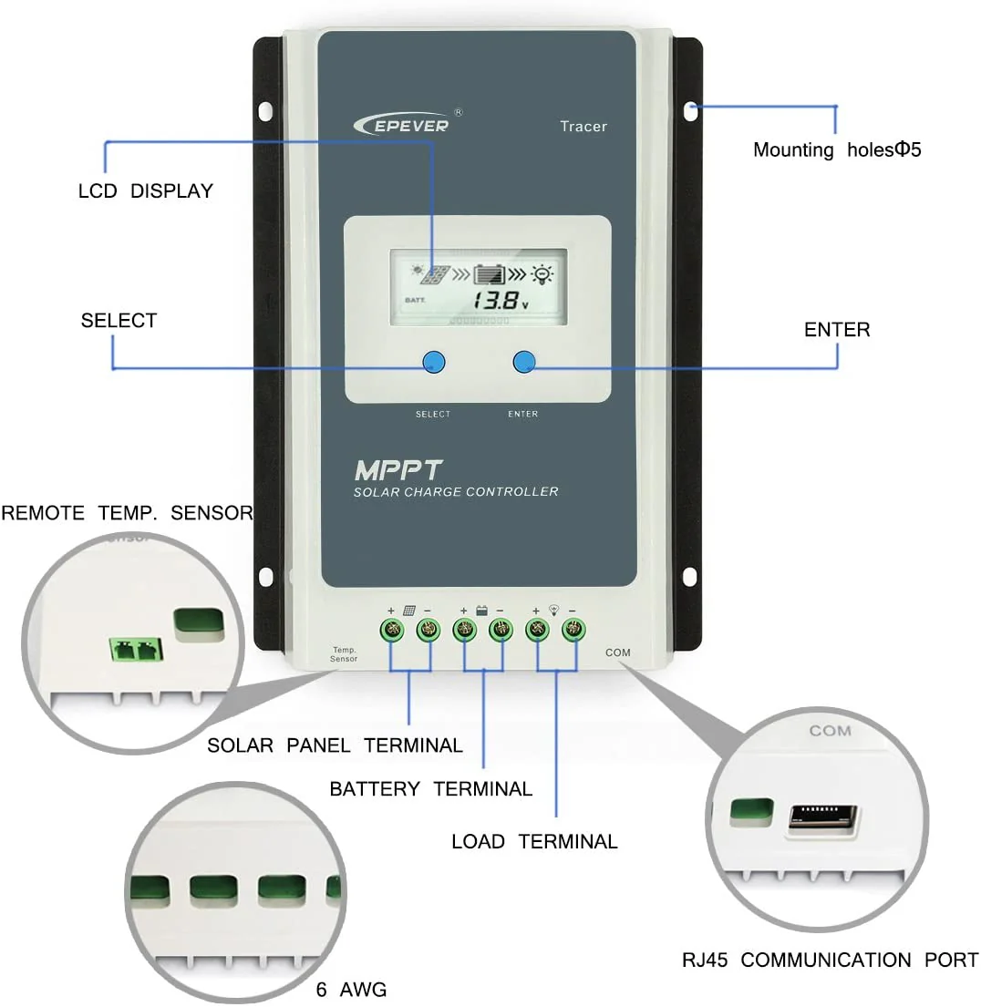 Mppt Solar Controller Charge 40A - Image 2