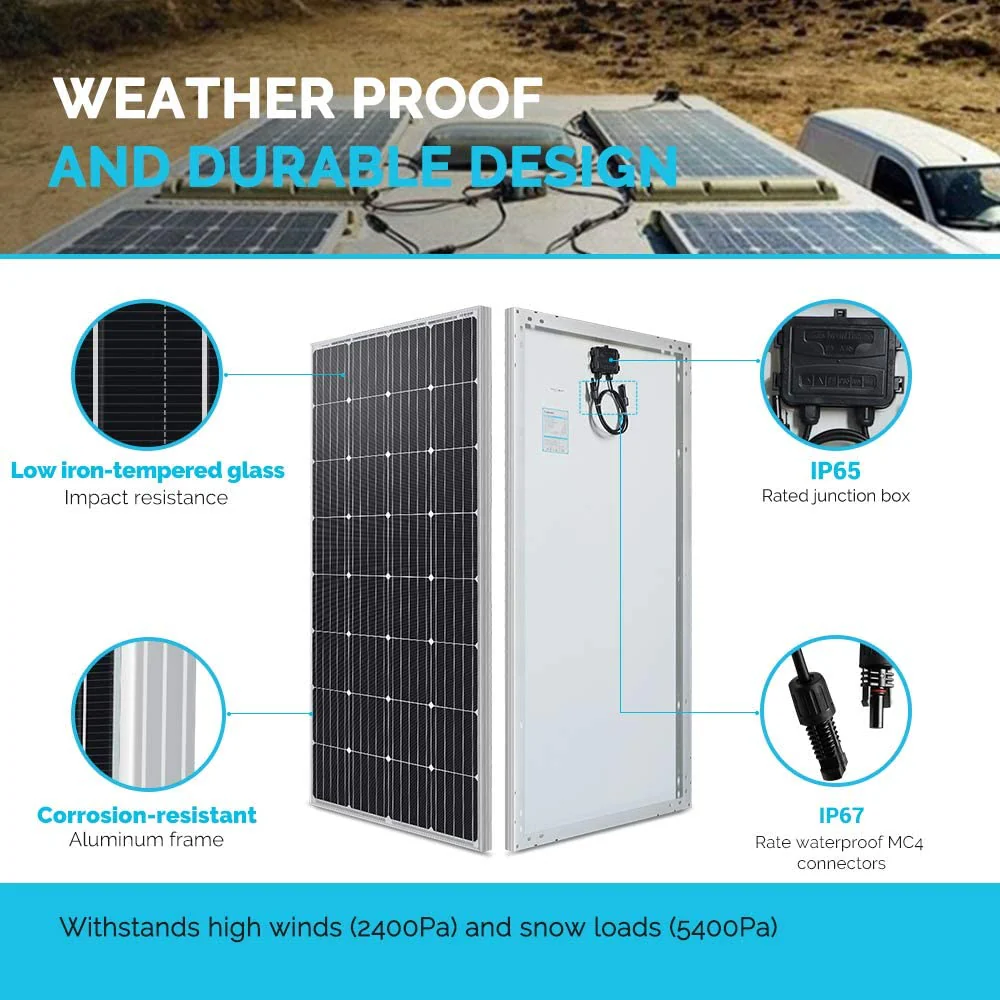 Solar Panel Mono Crystalline 100W with controller and mount - Image 8