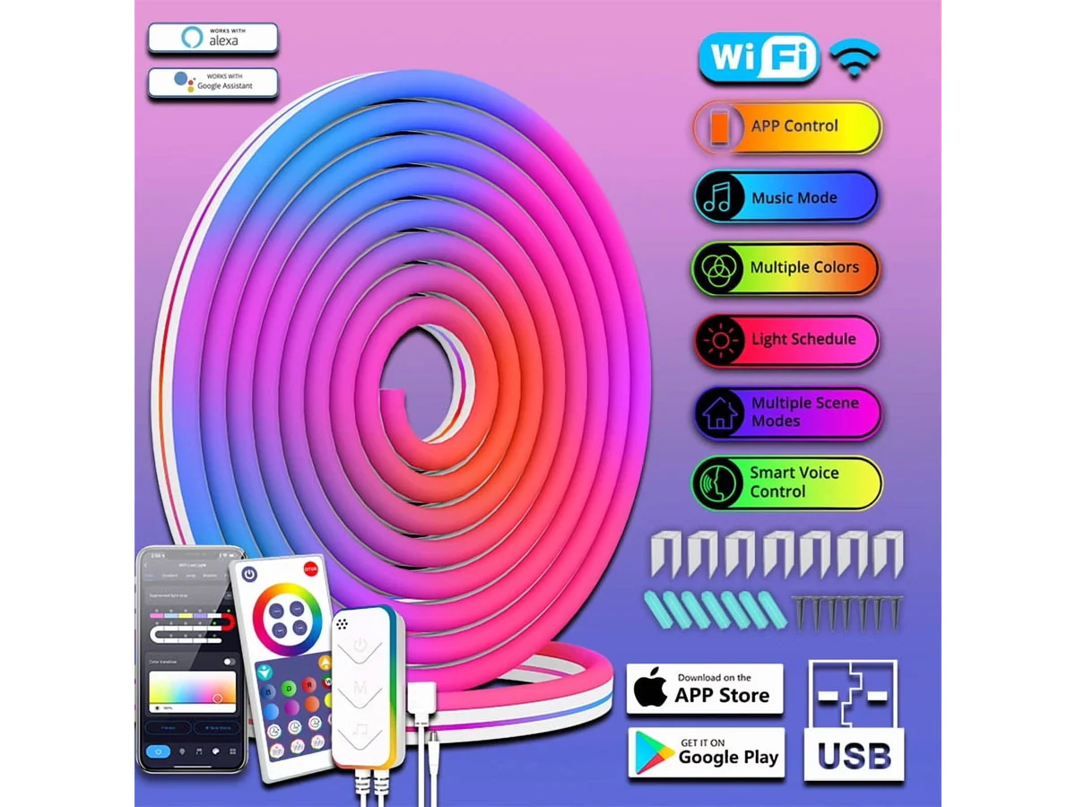 5M RGB Neon Lights Strip Lights - Image 5