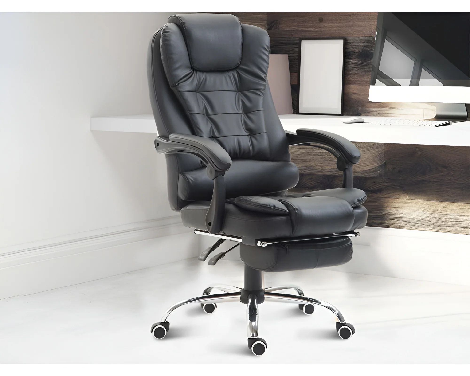 Ergonomic Gaming Office Chair – Adjustable PU Leather Computer Chair, Black - Image 5