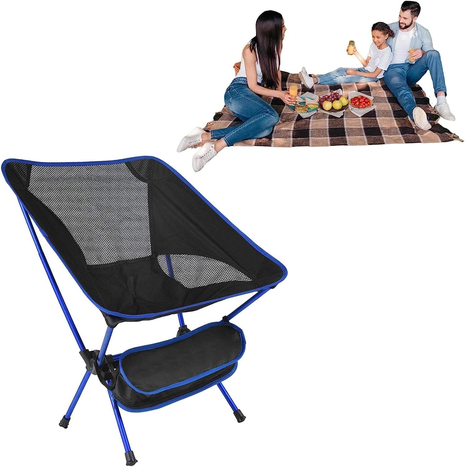 Camping Chair/Outdoor Folding Chair-Black - Image 10