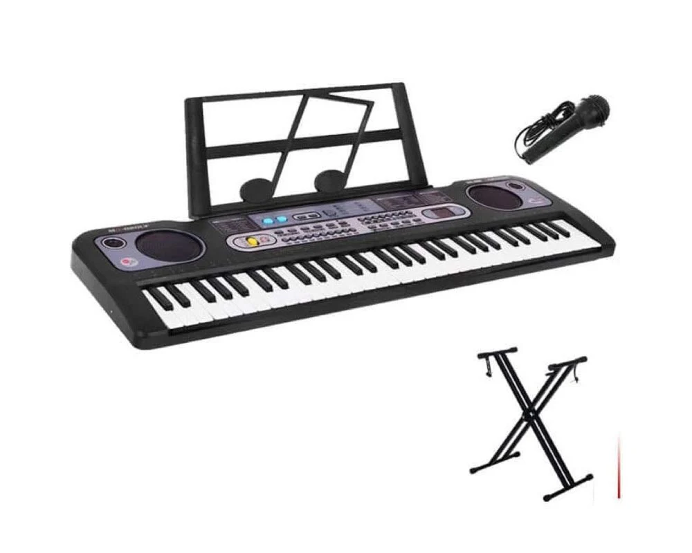 Keyboard Piano with Microphone Music Stand and X Stand - Image 3