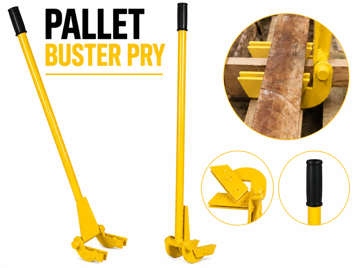 Pallet Buster Pry Wrecking Bar w/ Handle Heavy Duty Pallet Breaker - Image 2