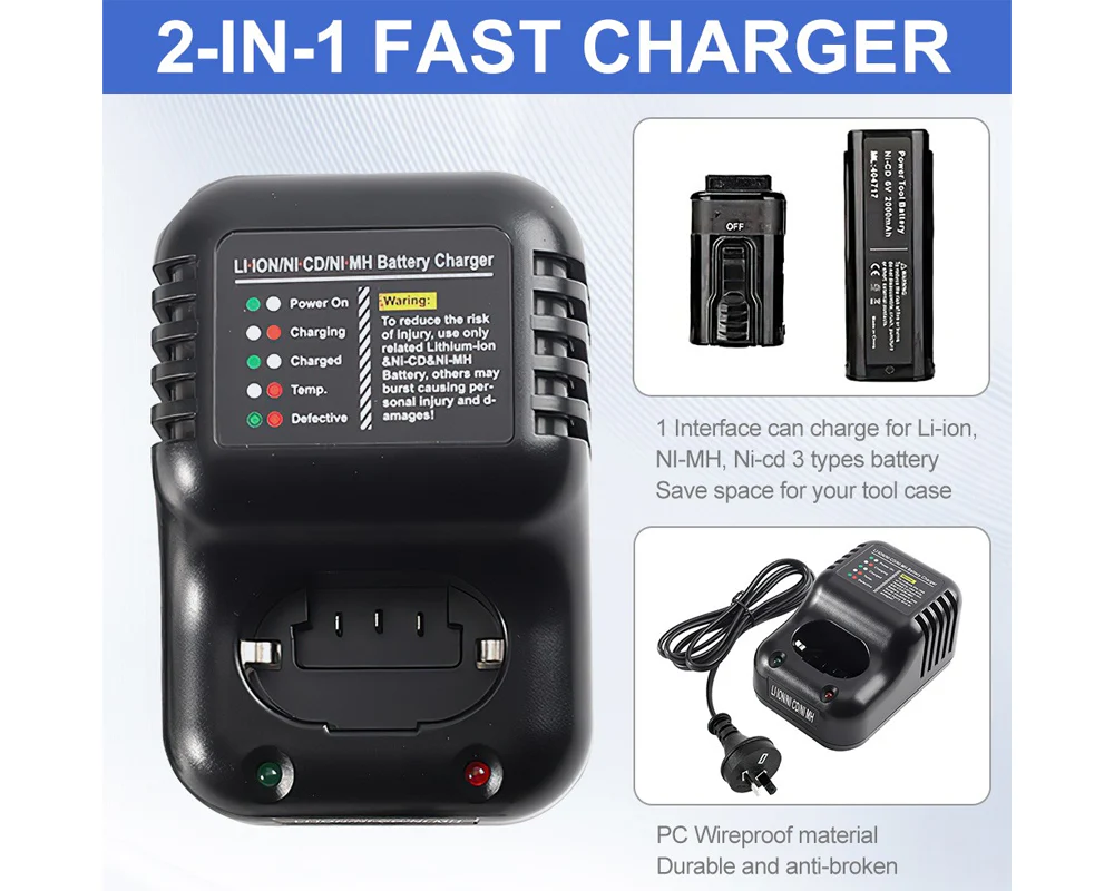Paslode 6V Compatible Paslode Charger Voltage Battery Charger Power Tool - Image 4