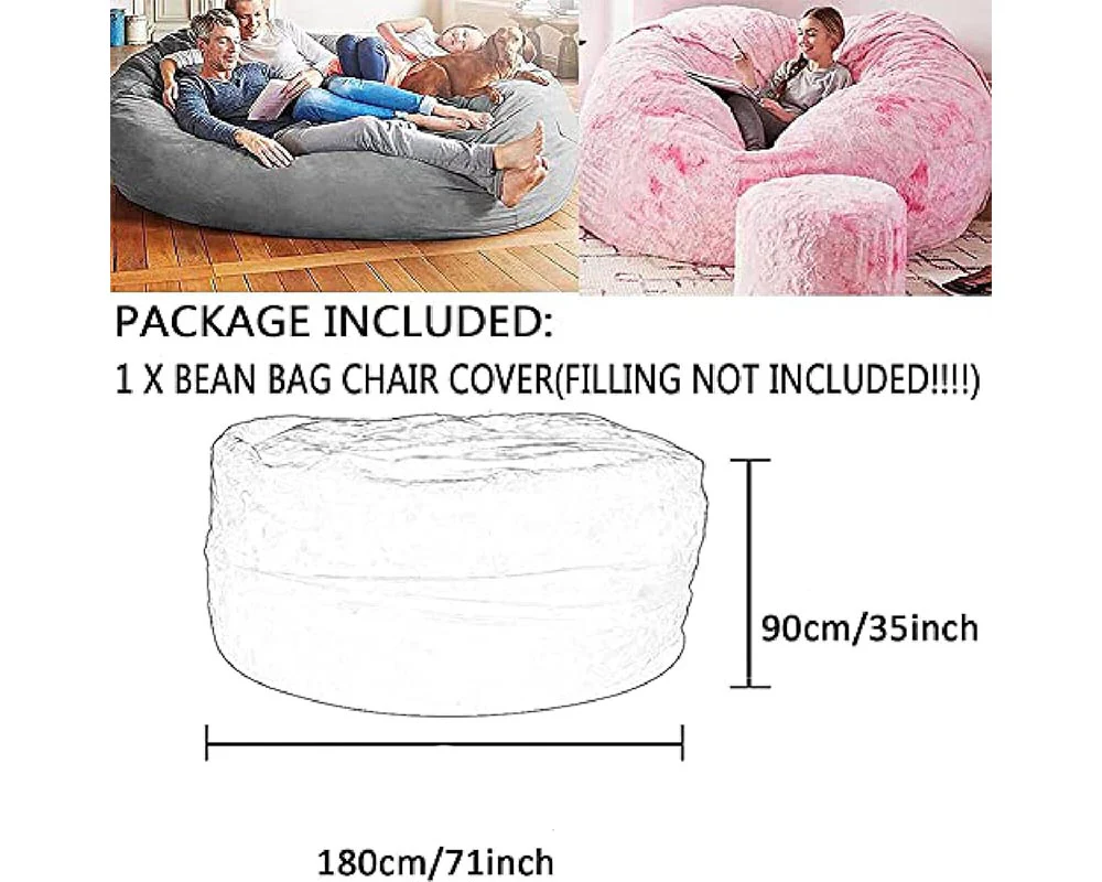 Bean Bag Cover Sofa Cushion Bed - Image 3