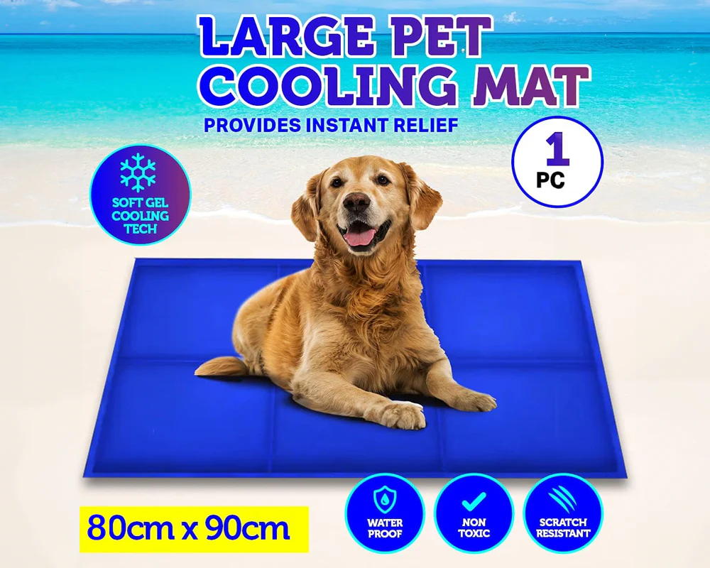 Pet Cooling Pad XXL – Gel Ice Mat for Dogs & Cats No Freezing Needed Blue - Image 8