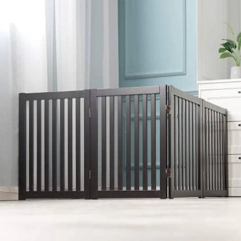 Wooden Pet Safety Gate Barrier Portable Door 3 Panel - Image 4
