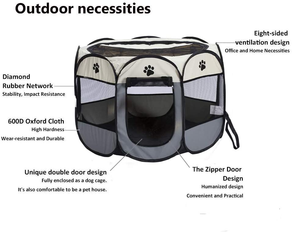 Pet Playpen Dog Playpen Foldable Tent Cage Crate - Image 3
