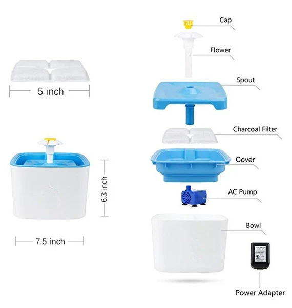 Pet Water Fountain Automatic Cat & Dog Water Fountain - Image 6