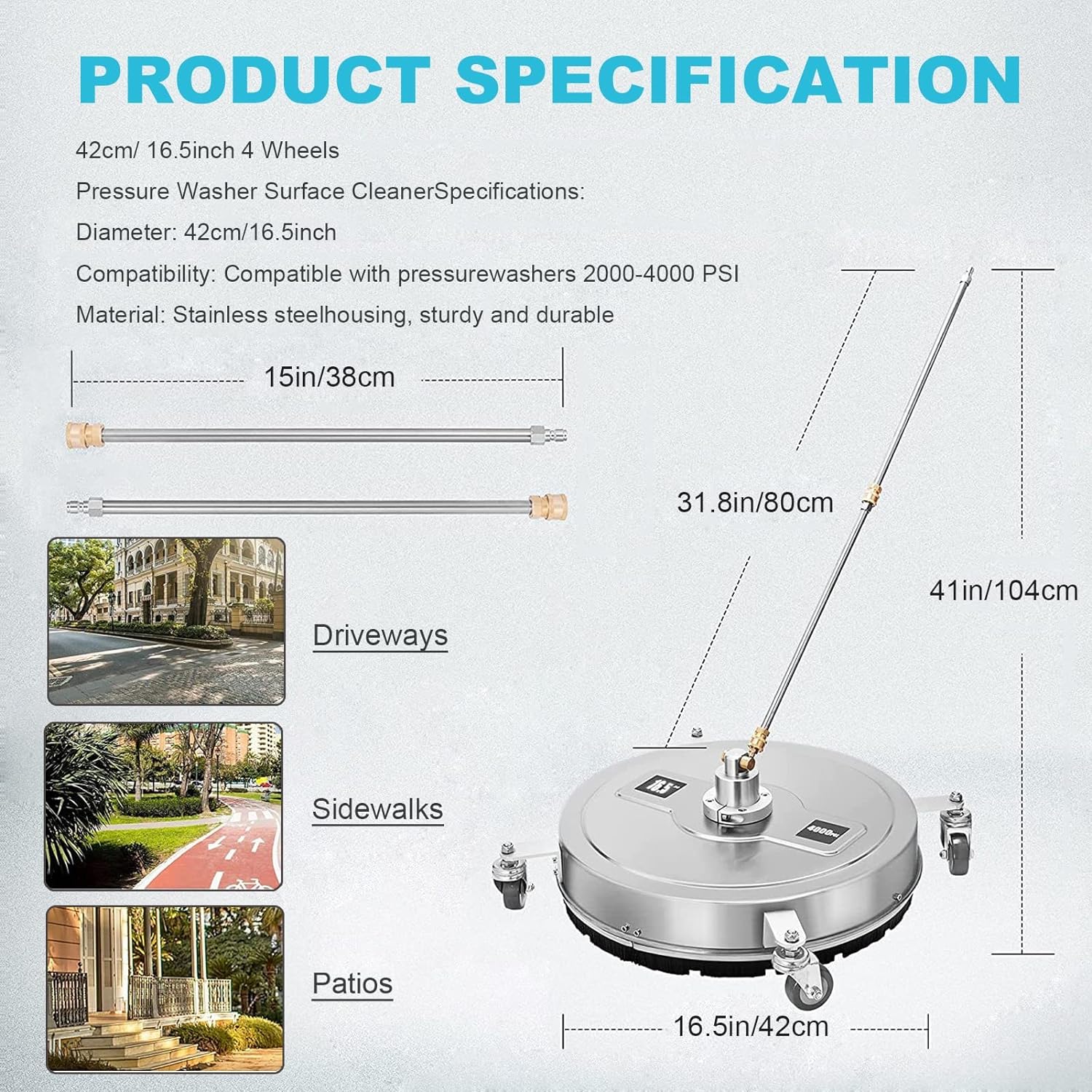 Stainless Steel Surface Cleaner 16.5 Inch - Image 7