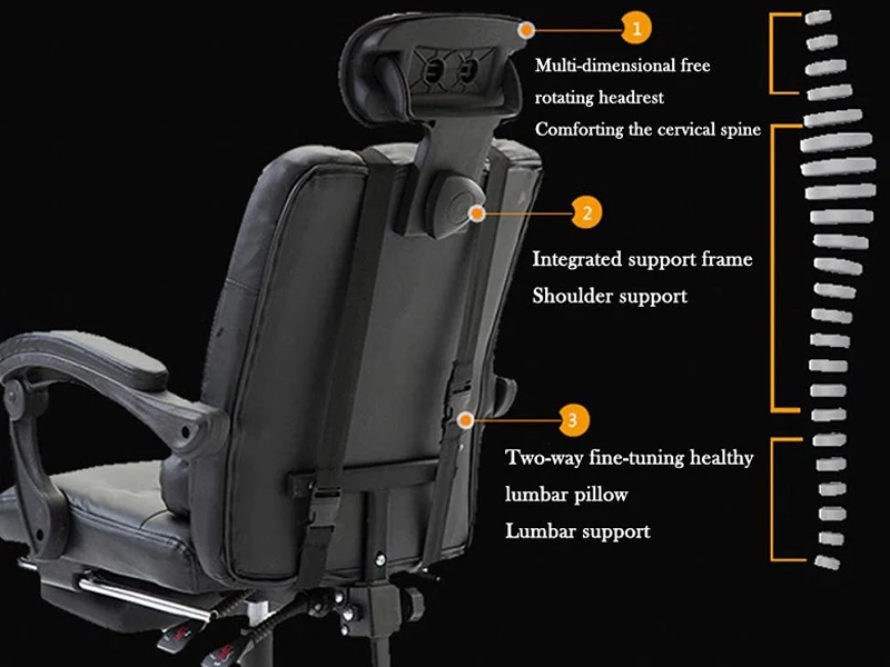 Office Chair with Footrest - Image 4