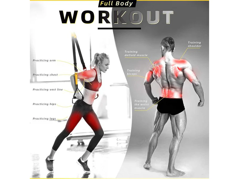 Suspension Training Kit Bodyweight Resistance Straps - Image 4