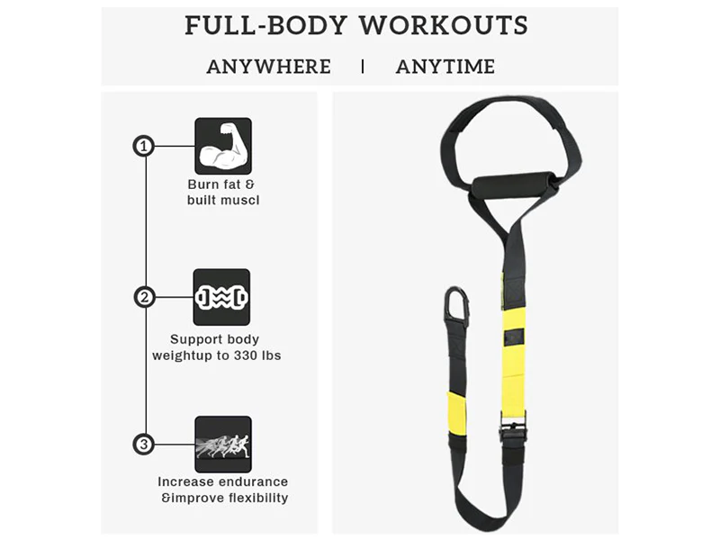 Suspension Training Kit Bodyweight Resistance Straps - Image 6