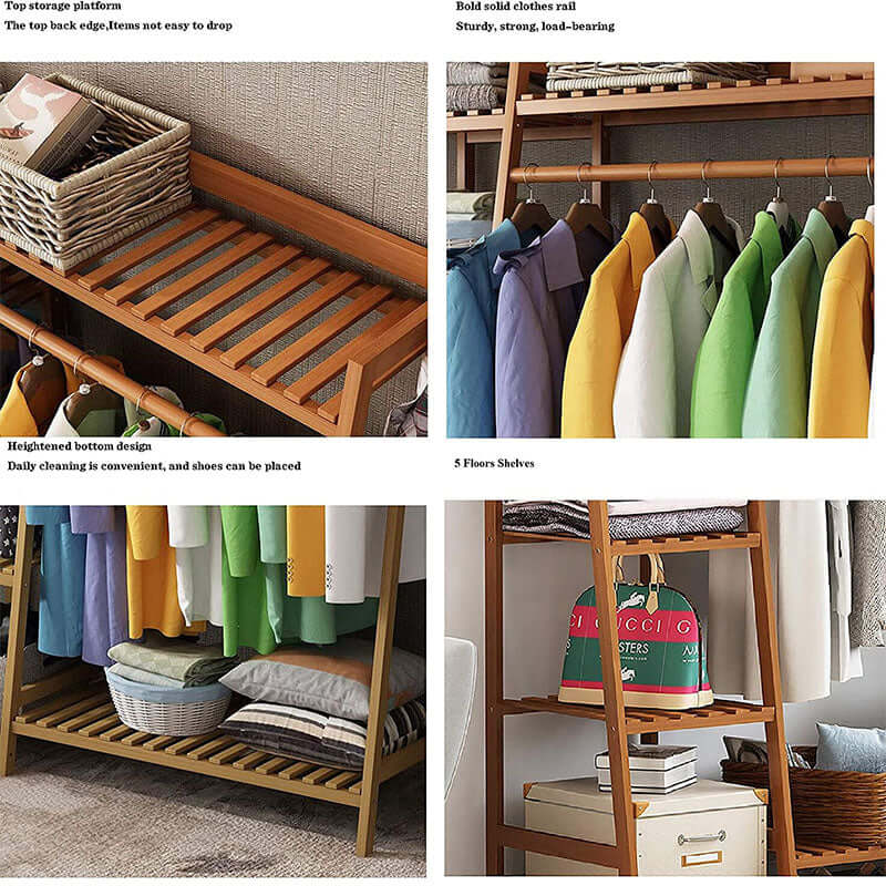 Bamboo Wardrobes Clothes Rack - Image 6