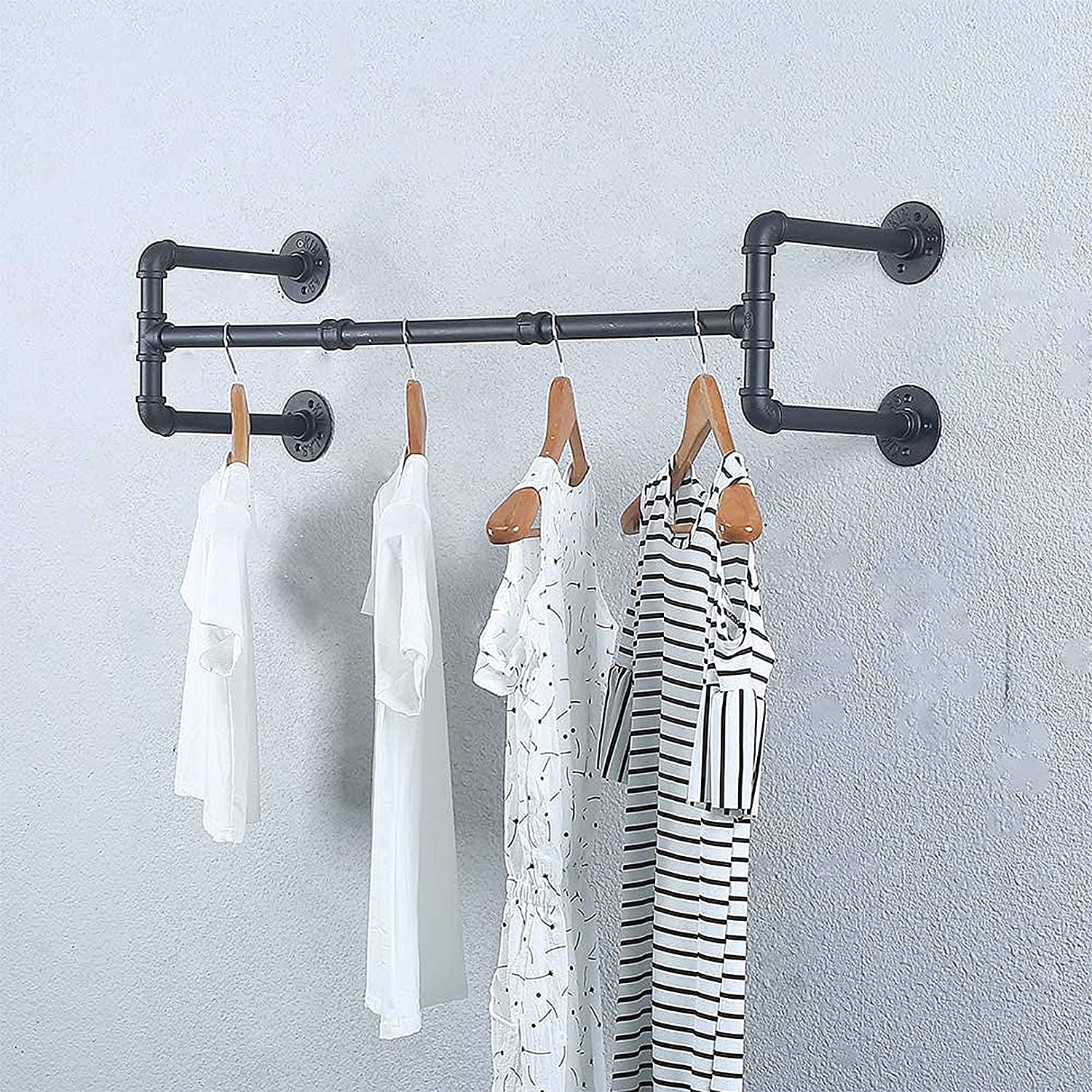 Pipe Wall Mounted Garment Rack - Image 5