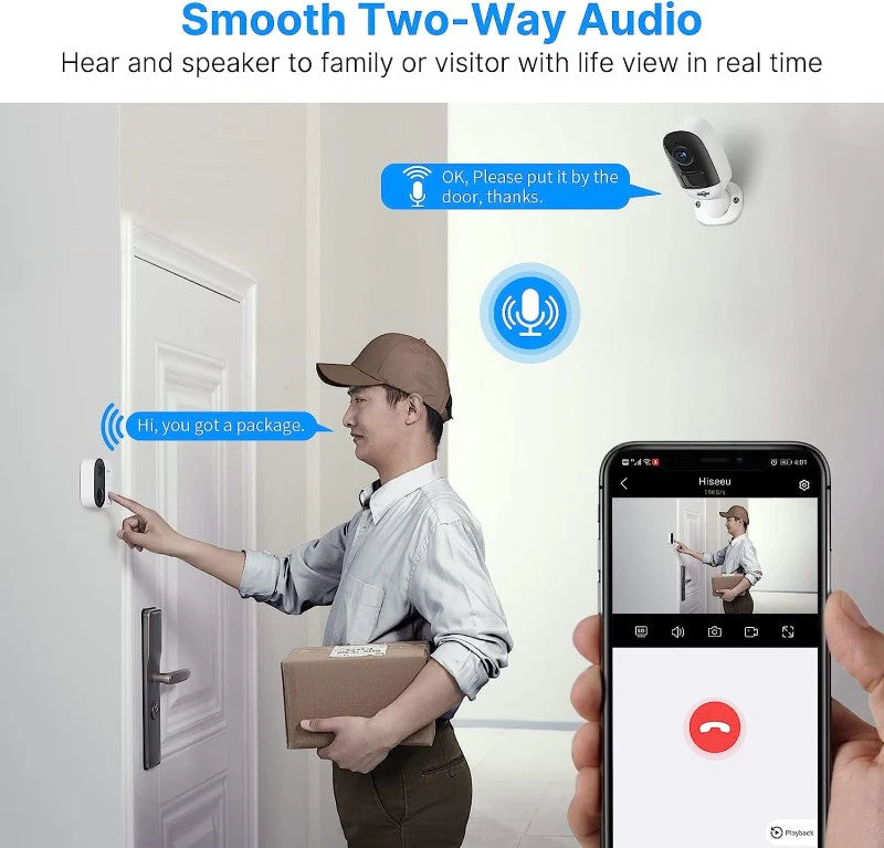 Hiseeu Wireless Outdoor Security Camera System 3MP - Image 9