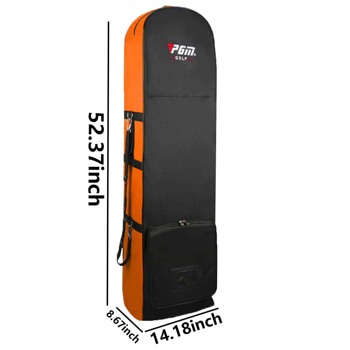 Pgm Golf Travel Bag With Wheels Orange - Image 2