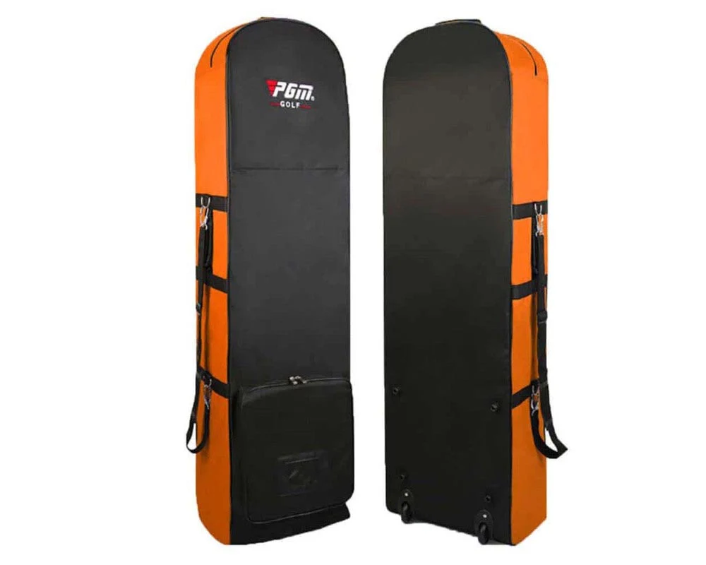 Pgm Golf Travel Bag With Wheels Orange - Image 5
