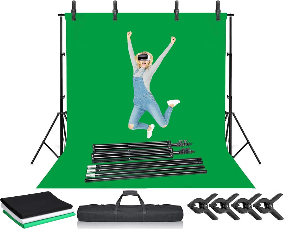 Photography Background Stand with 3 Backdrops Kit 3m - Image 9