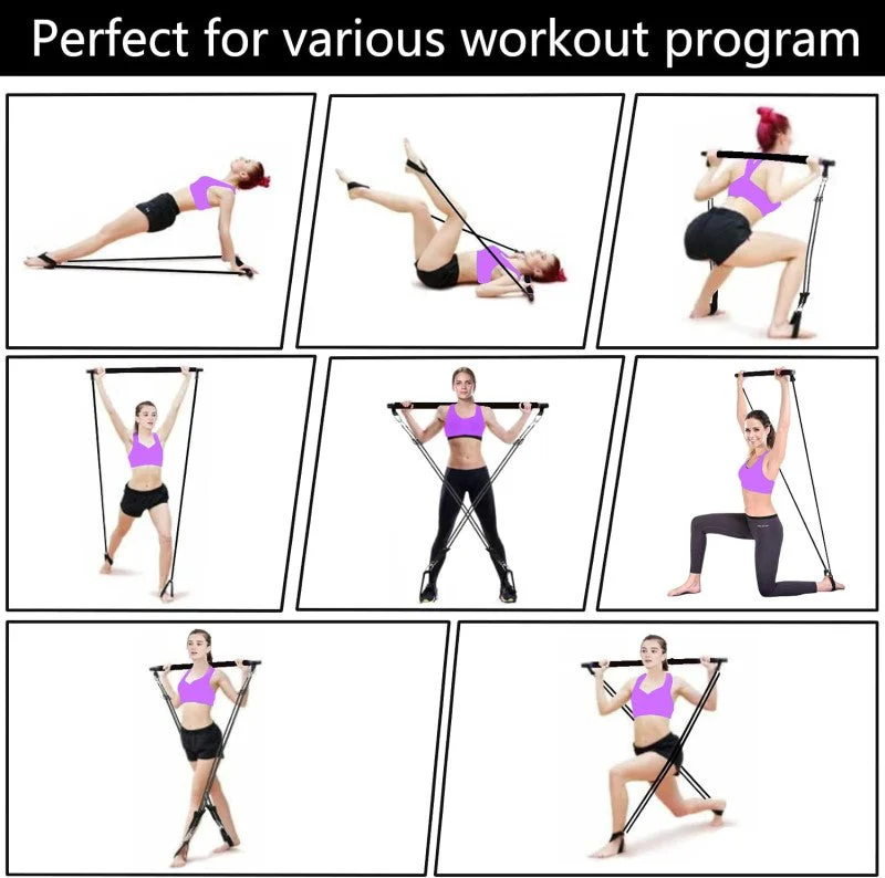 Pilates Stick Bar with Resistance Bands - Image 7