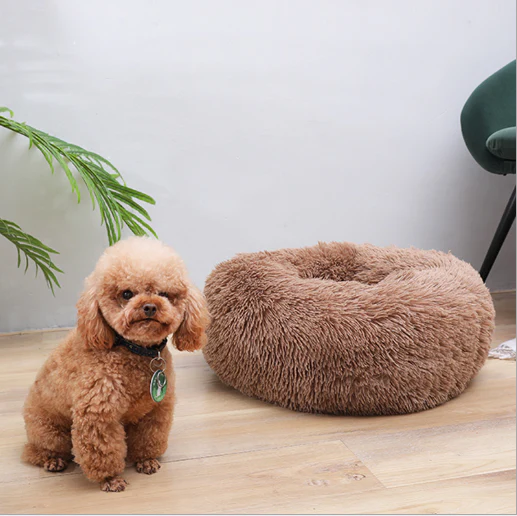 Plush Pet Bed Pet Sofa Pet Beds, Dog Round Cat Winter Warm Sleeping Bag Long Plush Soft Pet - Image 6