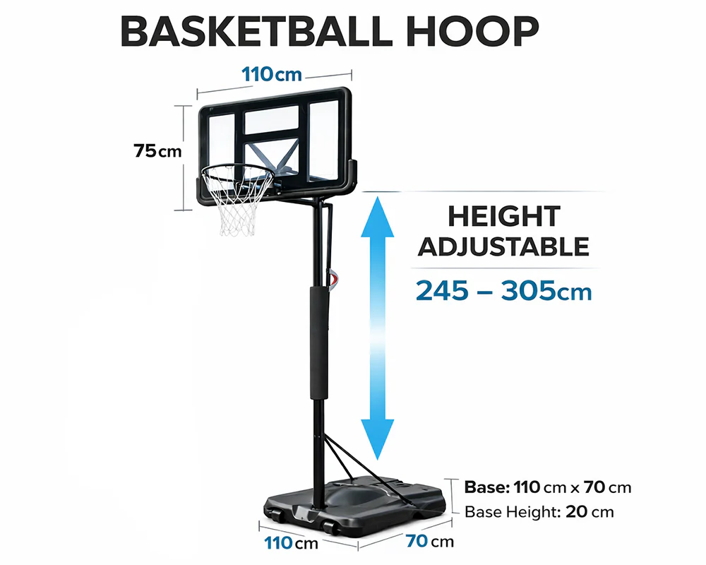 Portable Adjustable Basketball Hoop Board - Image 3