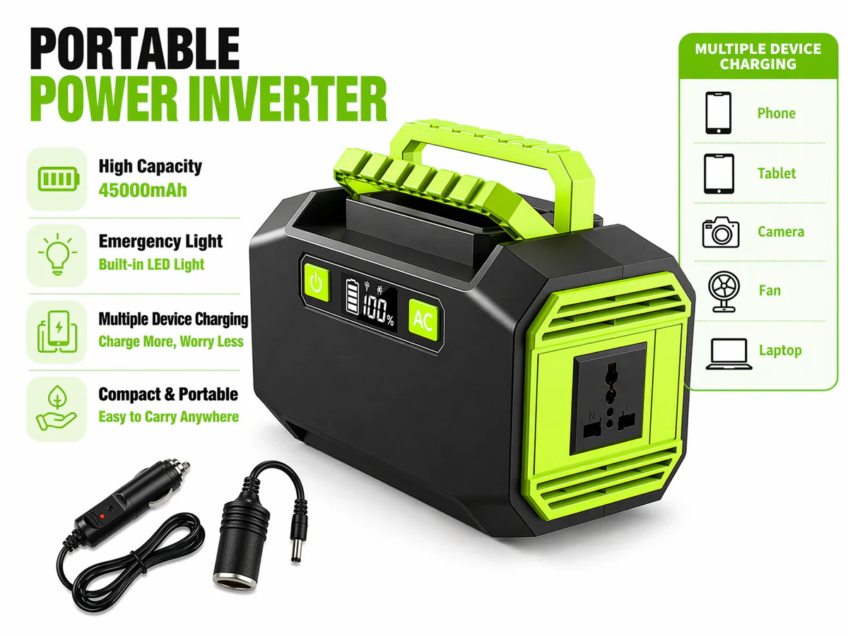 Portable Solar Generator 167Wh 45000mAh Power Station with 230V AC Outlets - Image 2
