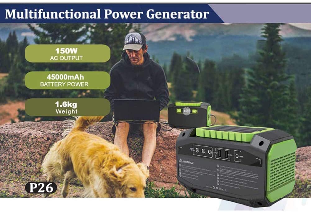Portable Solar Generator 167Wh 45000mAh Power Station with 230V AC Outlets - Image 7