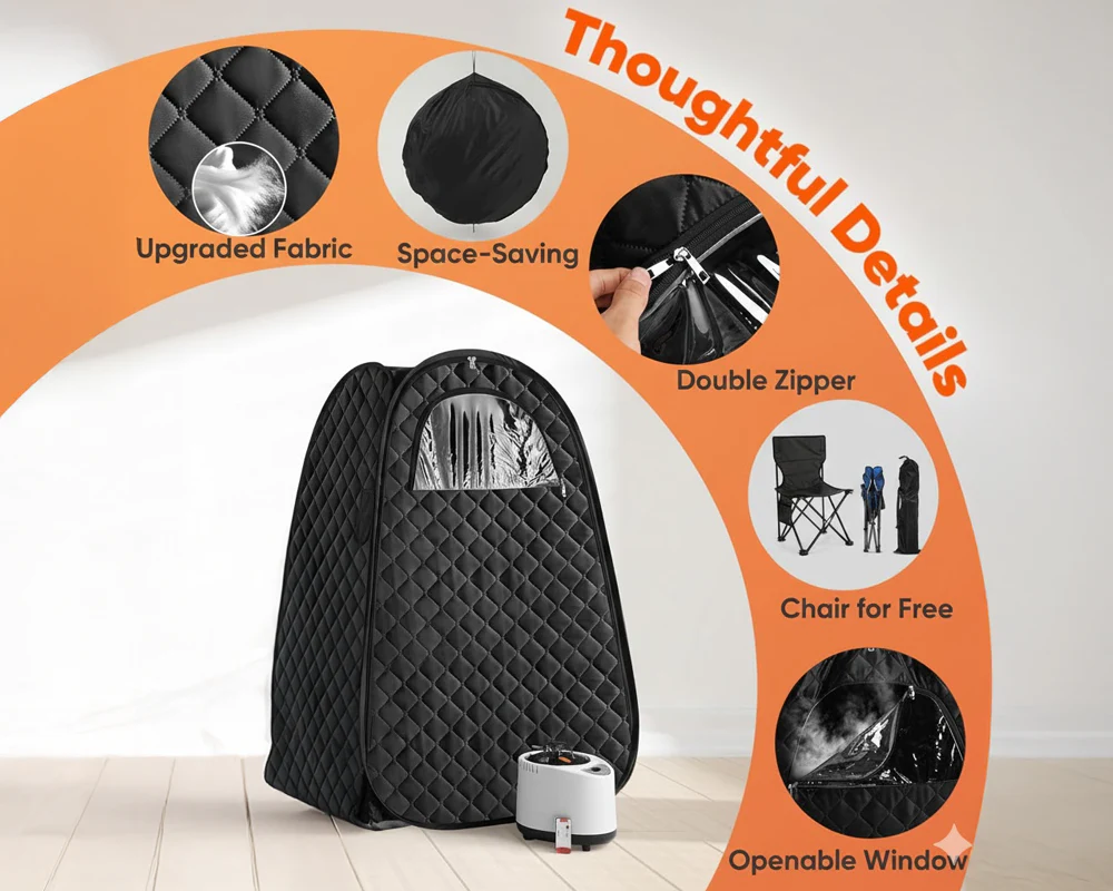 Portable Home Steam Sauna Home Spa - Image 5