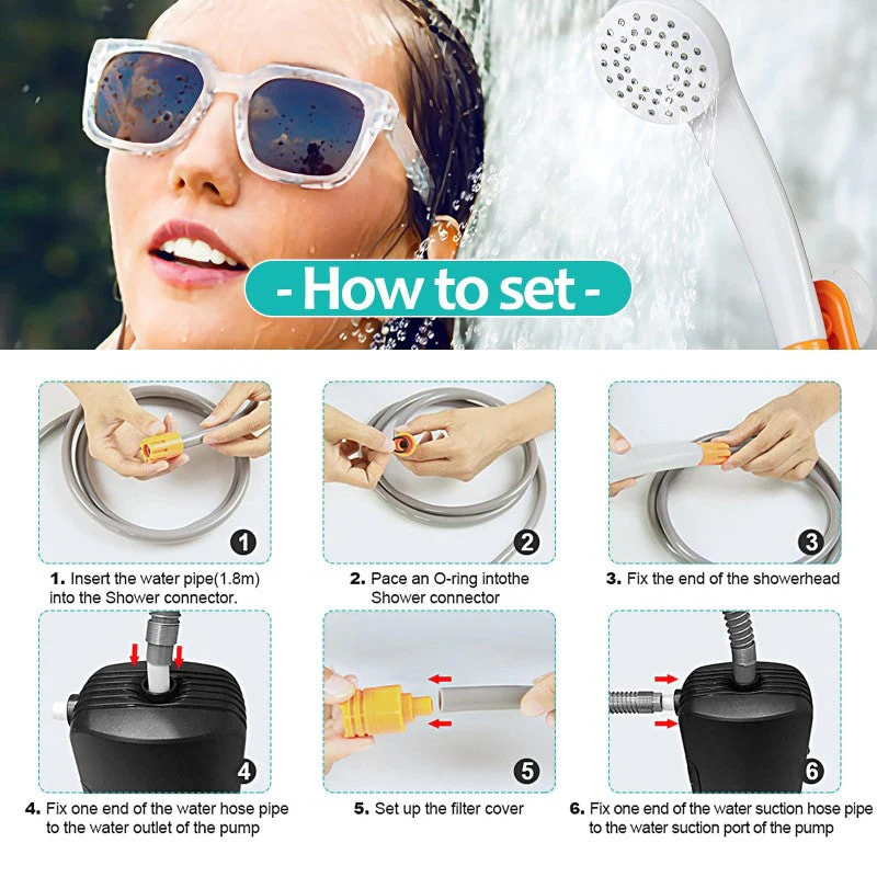 Portable Shower Kit Camping Shower Kit - Image 8
