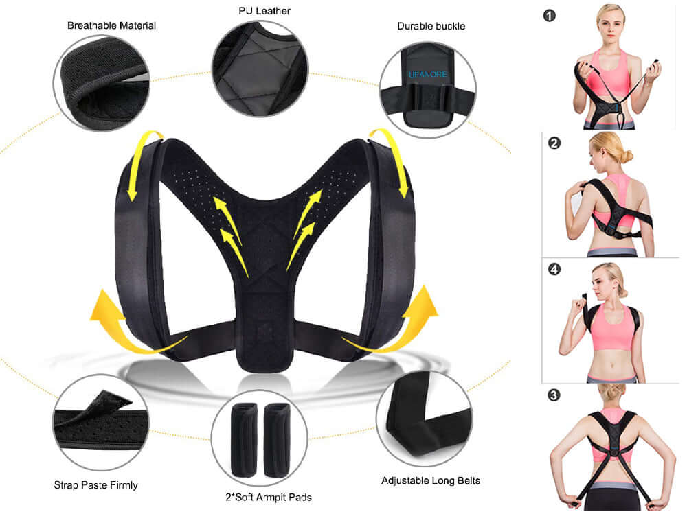 Adjustable Posture Corrector Back Support XL - Image 7