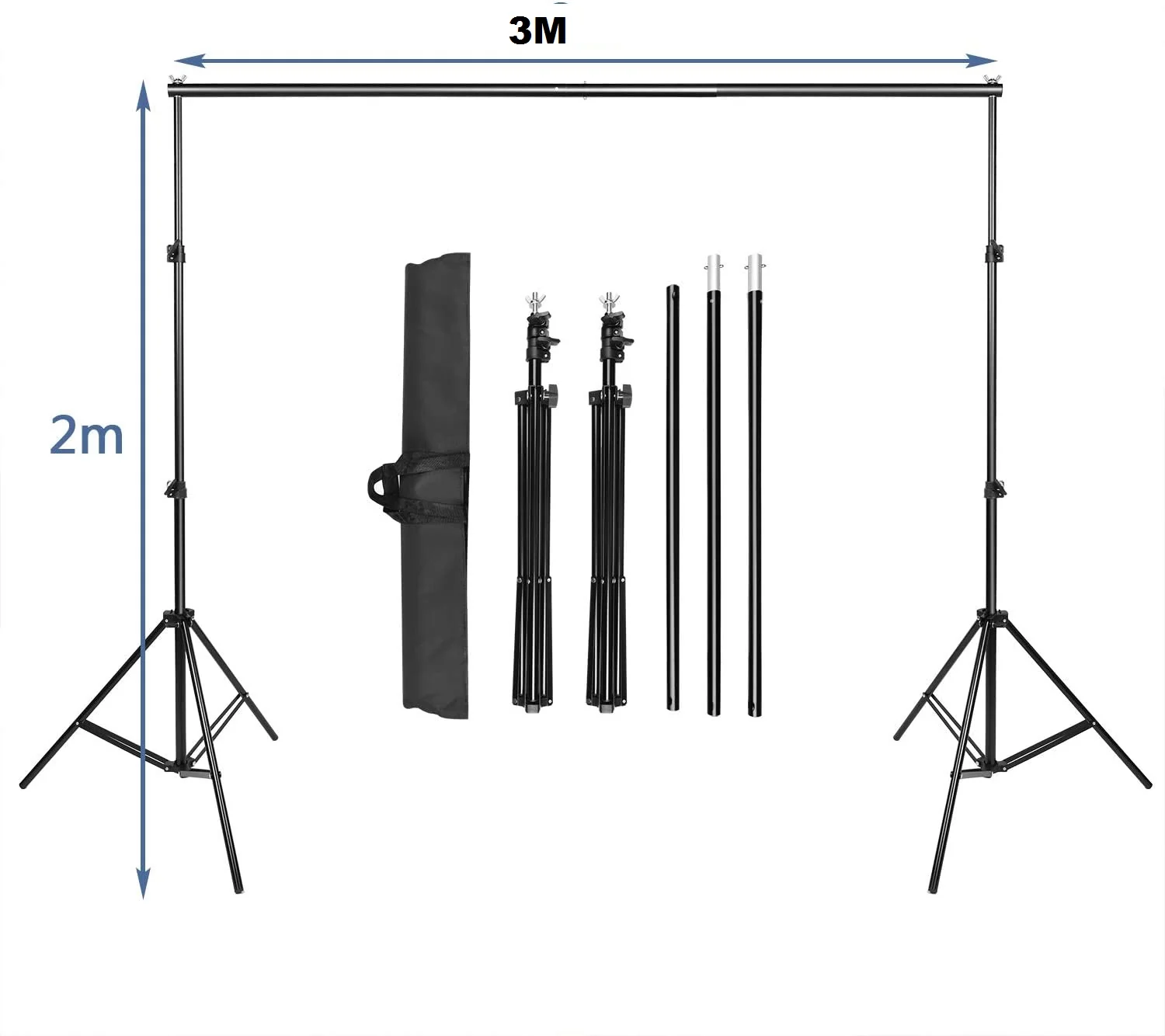 Photography Studio Set With 3 Backdrops - Image 6