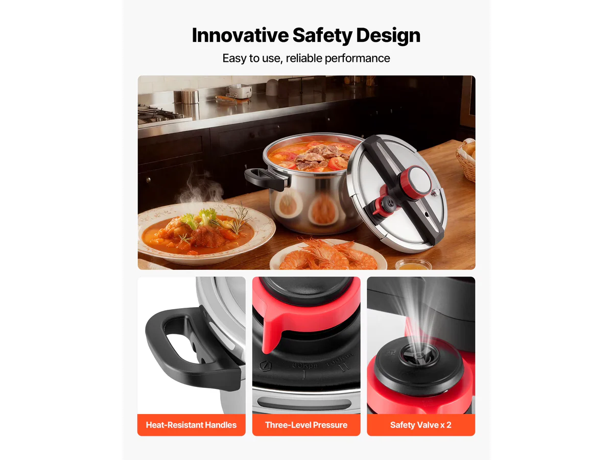 Pressure Cooker with Steaming Rack - Image 4