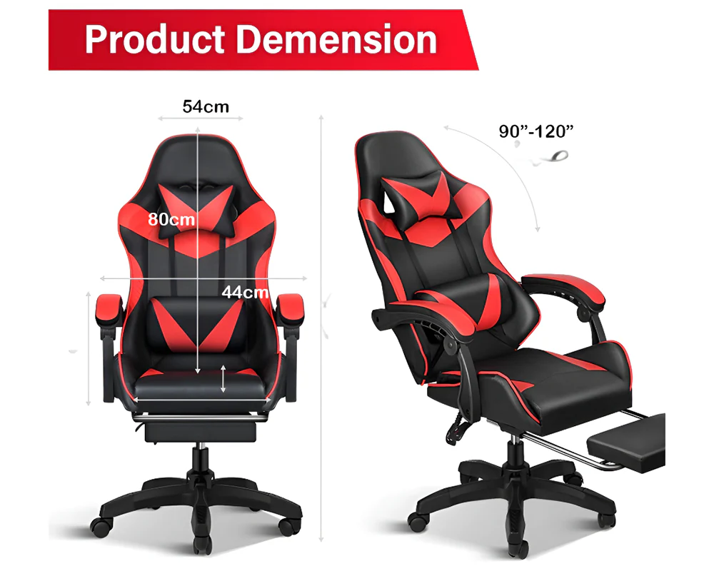 Ergonomic Gaming Chair with Footrest - Image 3