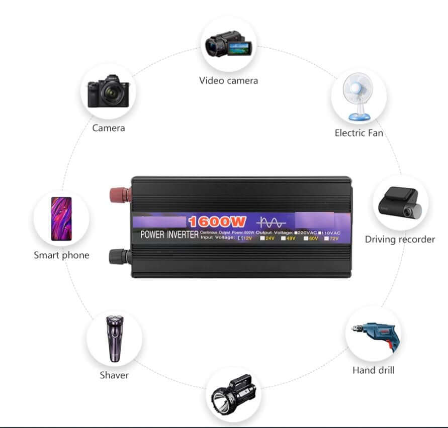 12V Car Inverter 1600W - Image 3