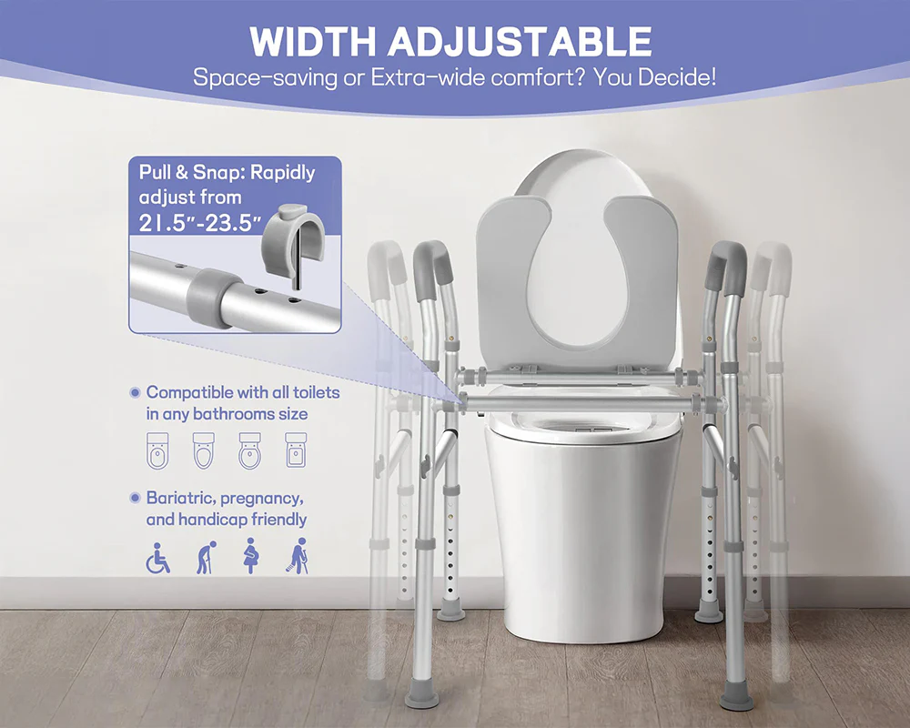 Adjustable Raised Toilet Seat - Image 3