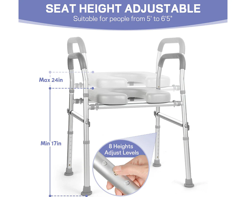 Adjustable Raised Toilet Seat - Image 4