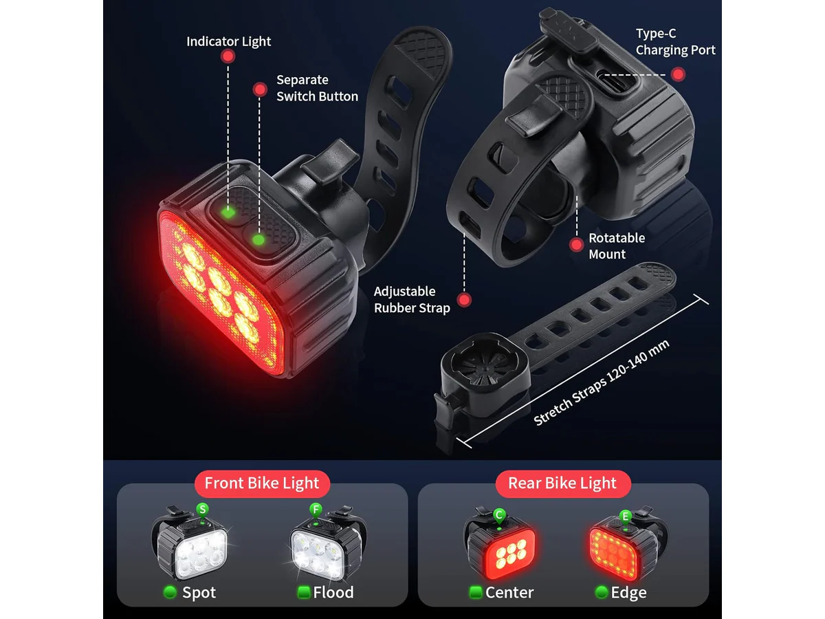 Rechargeable Bicycle Lights - Image 8