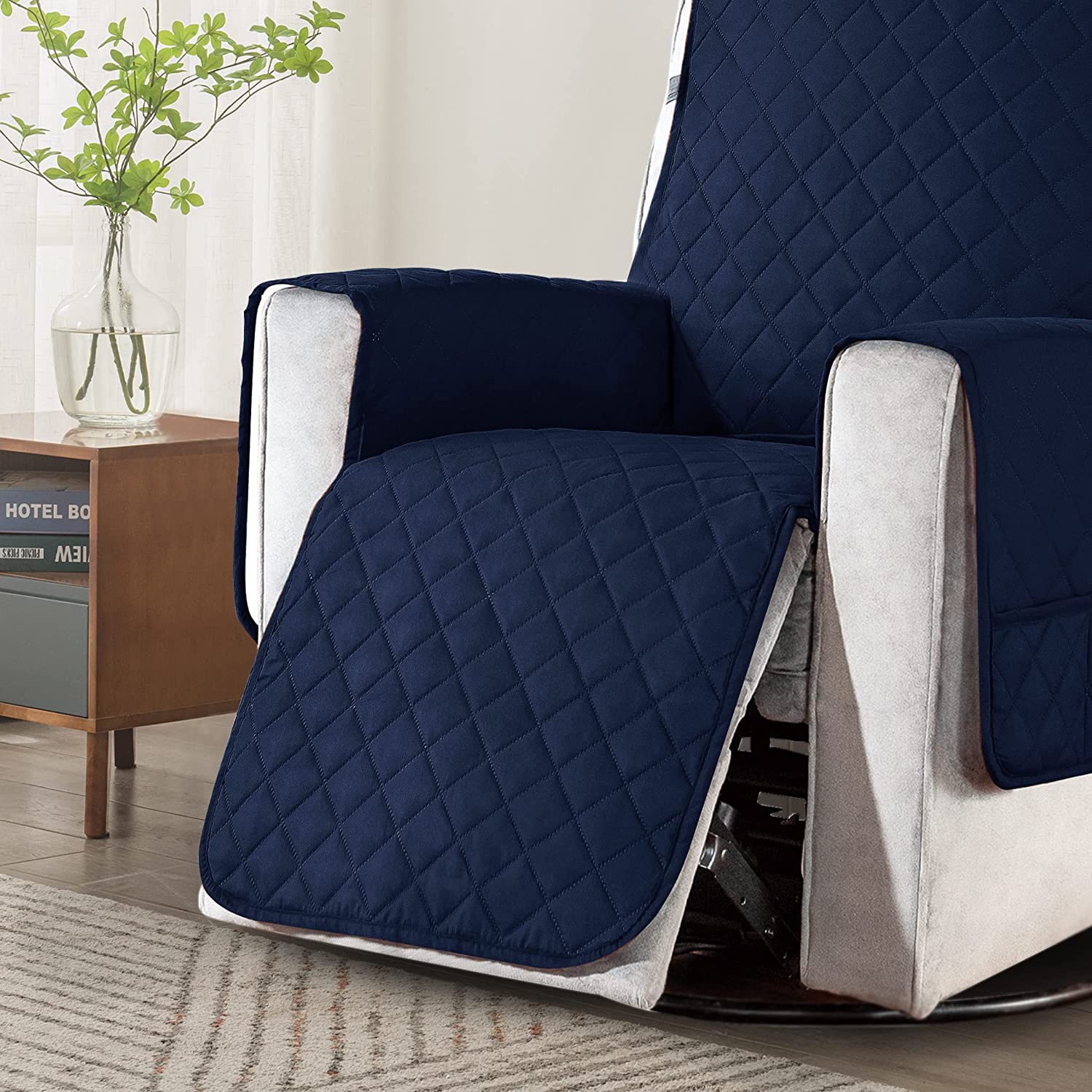Recliner Chair Cover Sofa Slipcover Couch Protector with Non Slip Strap - Image 5