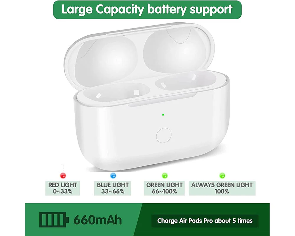 Wireless Charging Case for AirPods Pro 1 / Pro 2 Replacement - Image 3