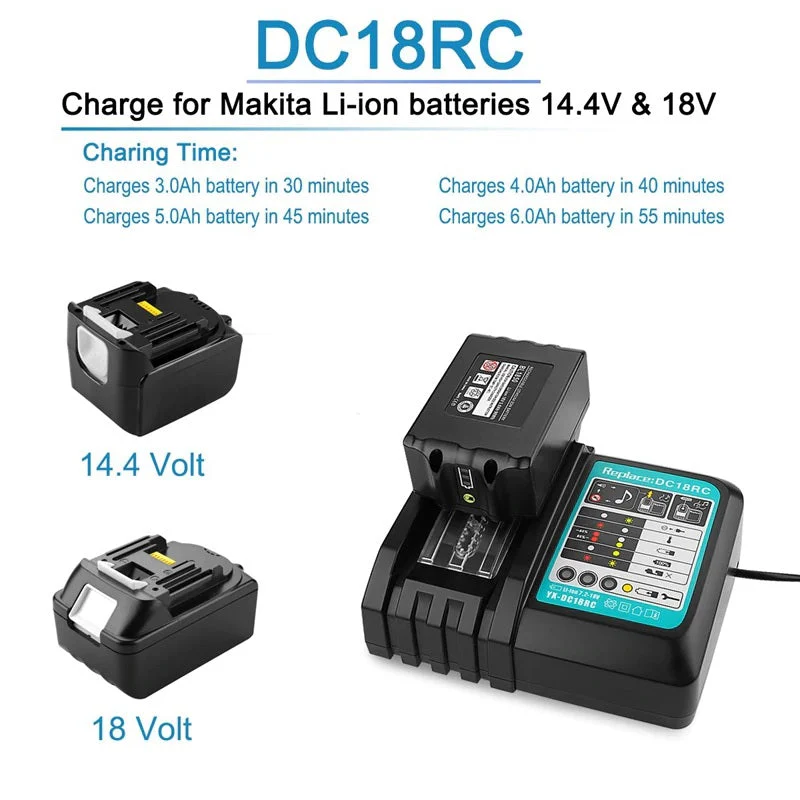 Replacement Makita Battery Charger For Bl1830/Bl1840/Bl1850 Battery - Image 3