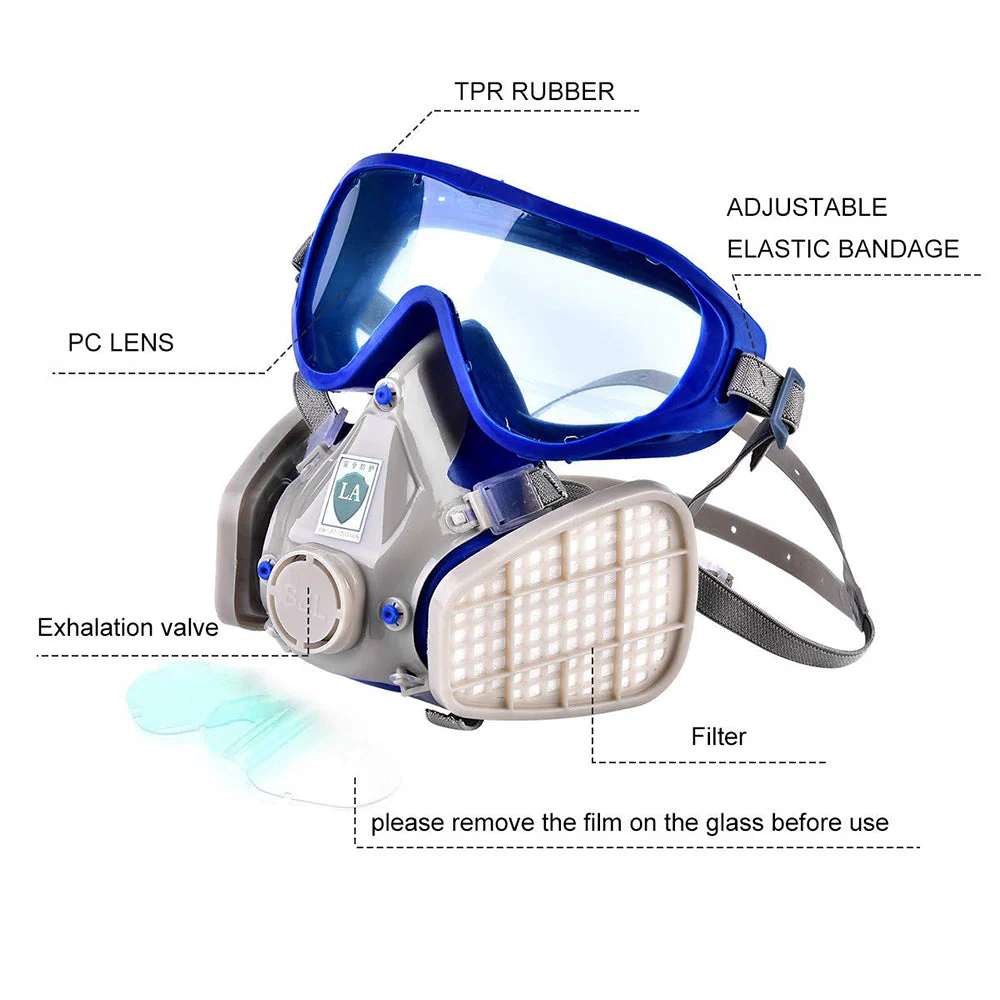 Respirator Mask With Safety Glasses - Image 4