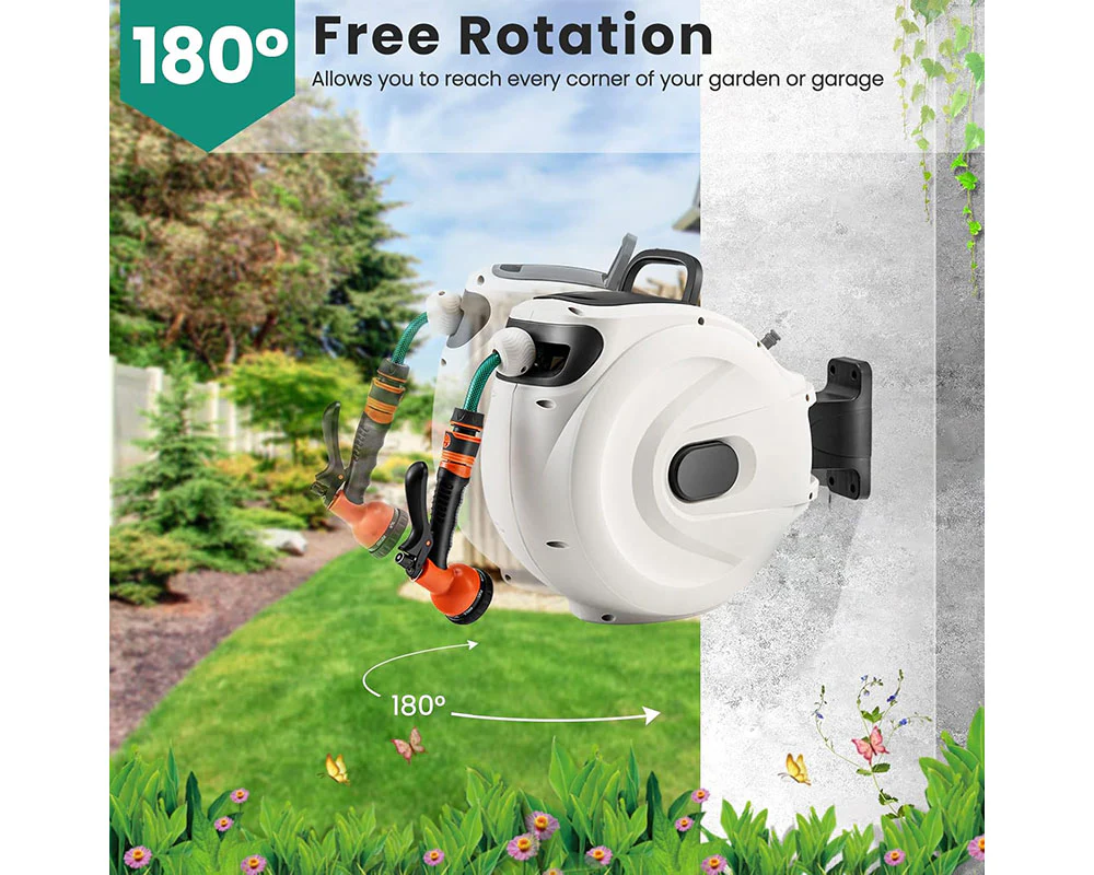 20M Retractable Garden Water Hose Reel - Image 5